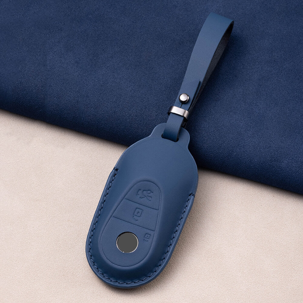 【ベンツ】レザーストラップ付きスマートキーケース〔Aタイプ〕