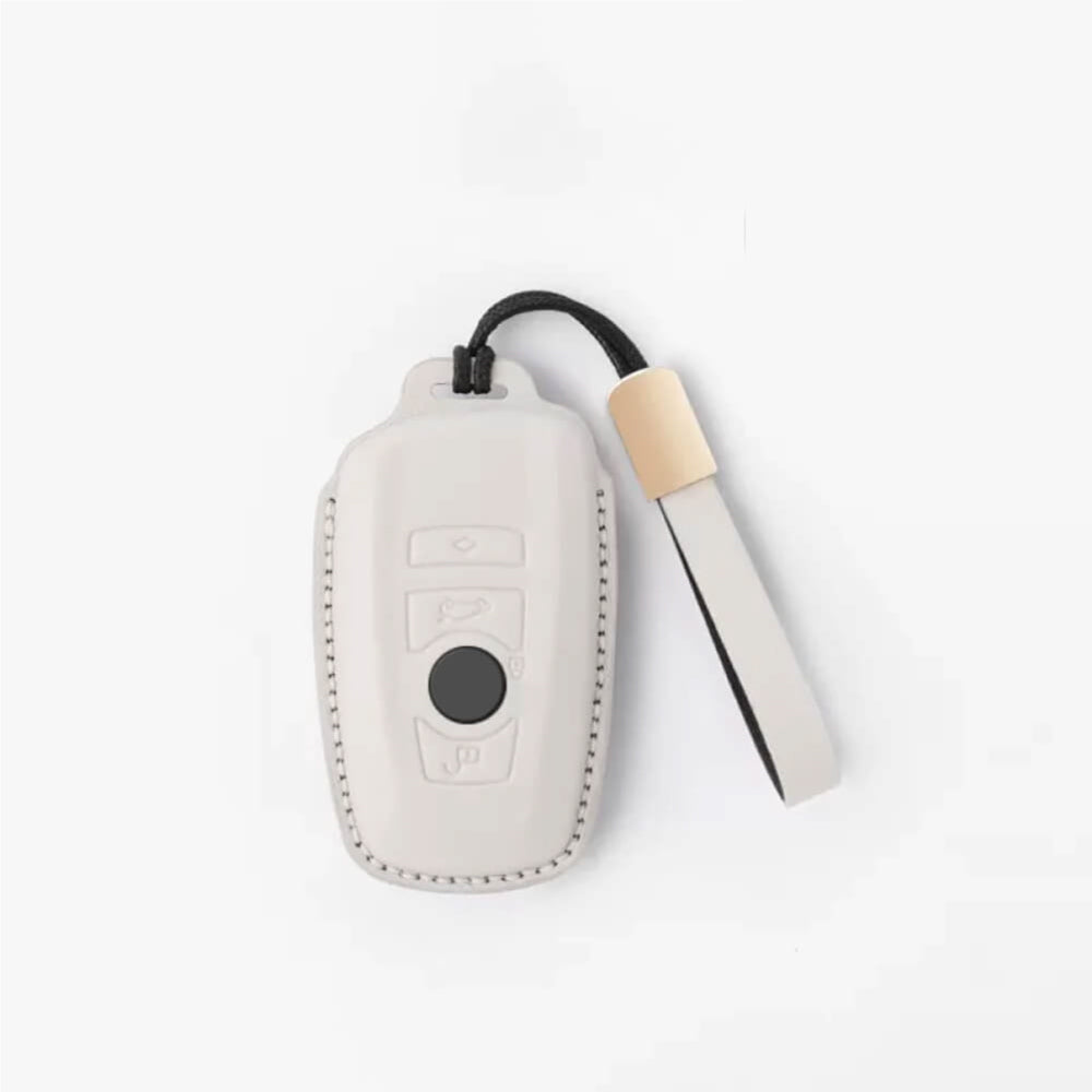 【BMW】ナンバー変更可！ストラップ付レザースマートキーケース 〔Bタイプ〕