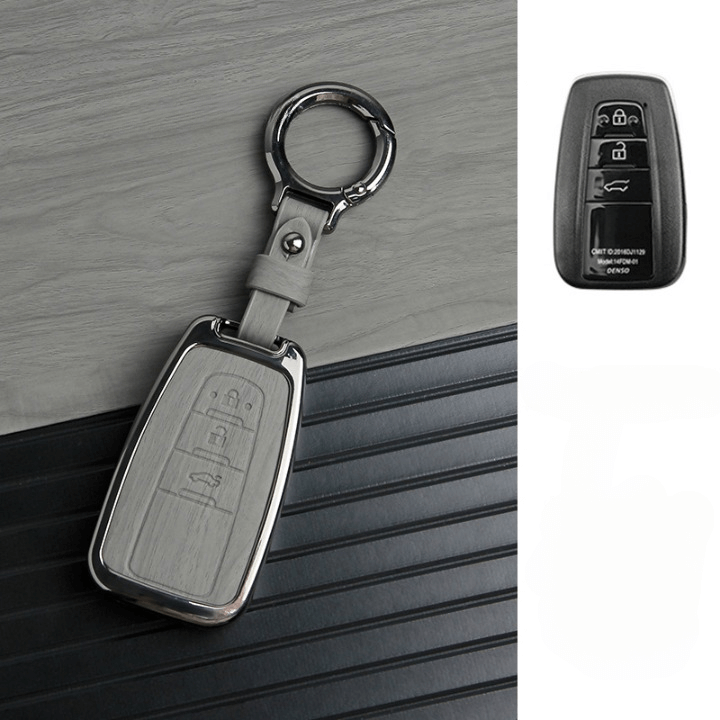 NEW【トヨタ】ウッドデザインレザースマートキーケース〔Fタイプ〕