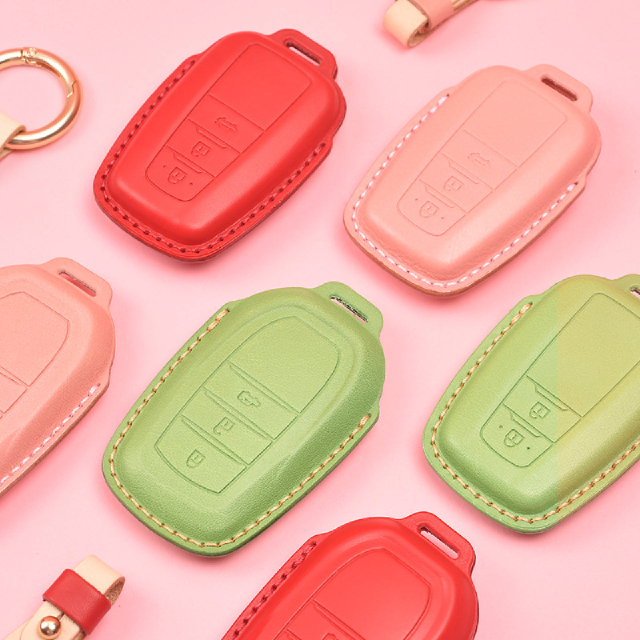 【トヨタ】レザーパステルスマートキーケース 〔Eタイプ〕
