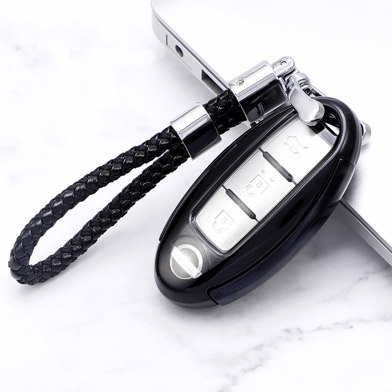 【日産】編み込みストラップ付きシャープデザインキーケース〔Aタイプ〕