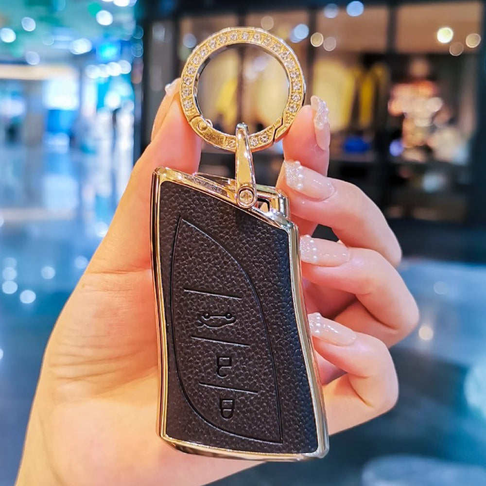 【レクサス】キーリング付きカラフルレザースマートキーケース〔Aタイプ〕