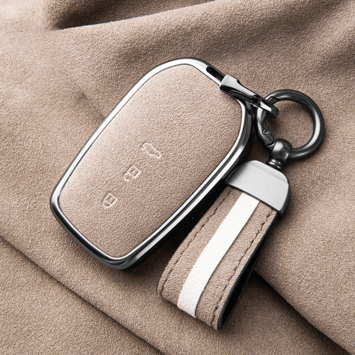 クラウン専用【トヨタ】ストラップ付きプレミアムスウェードスマートキーケース〔Eタイプ〕