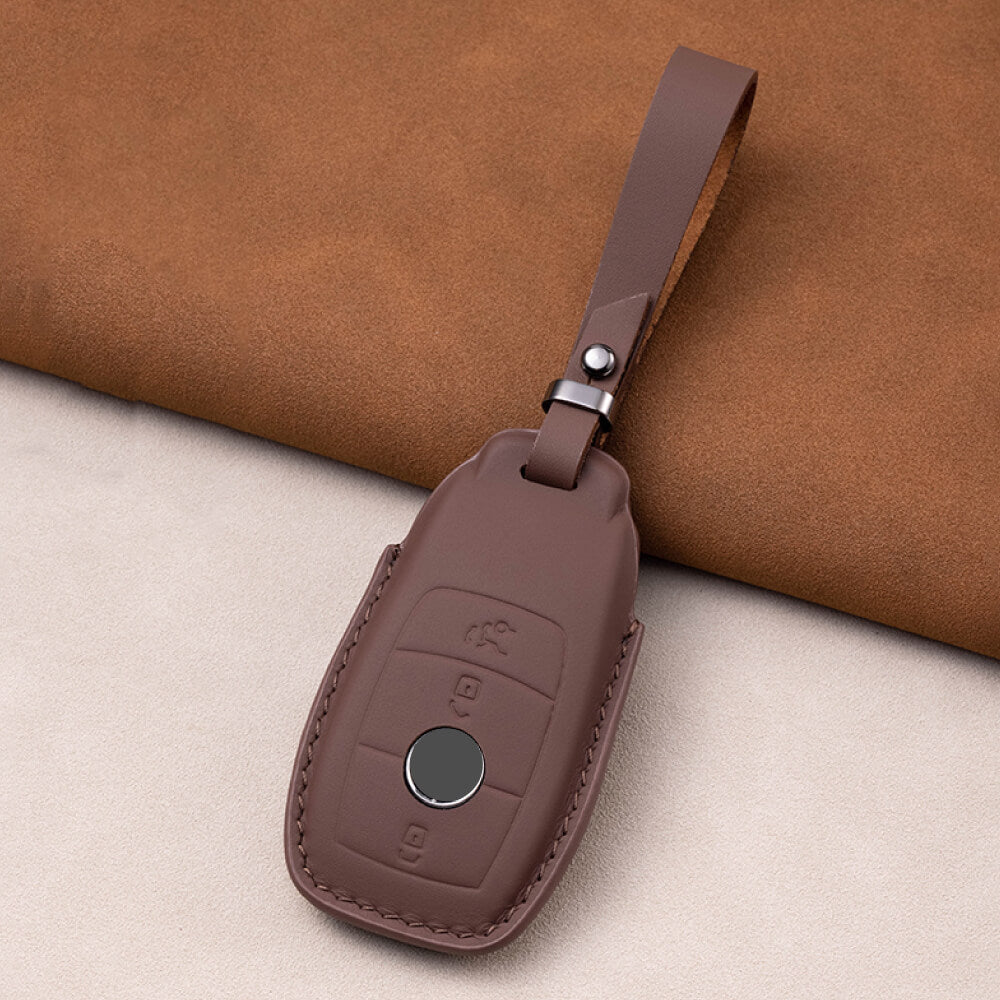 【ベンツ】レザーストラップ付きスマートキーケース〔Bタイプ〕