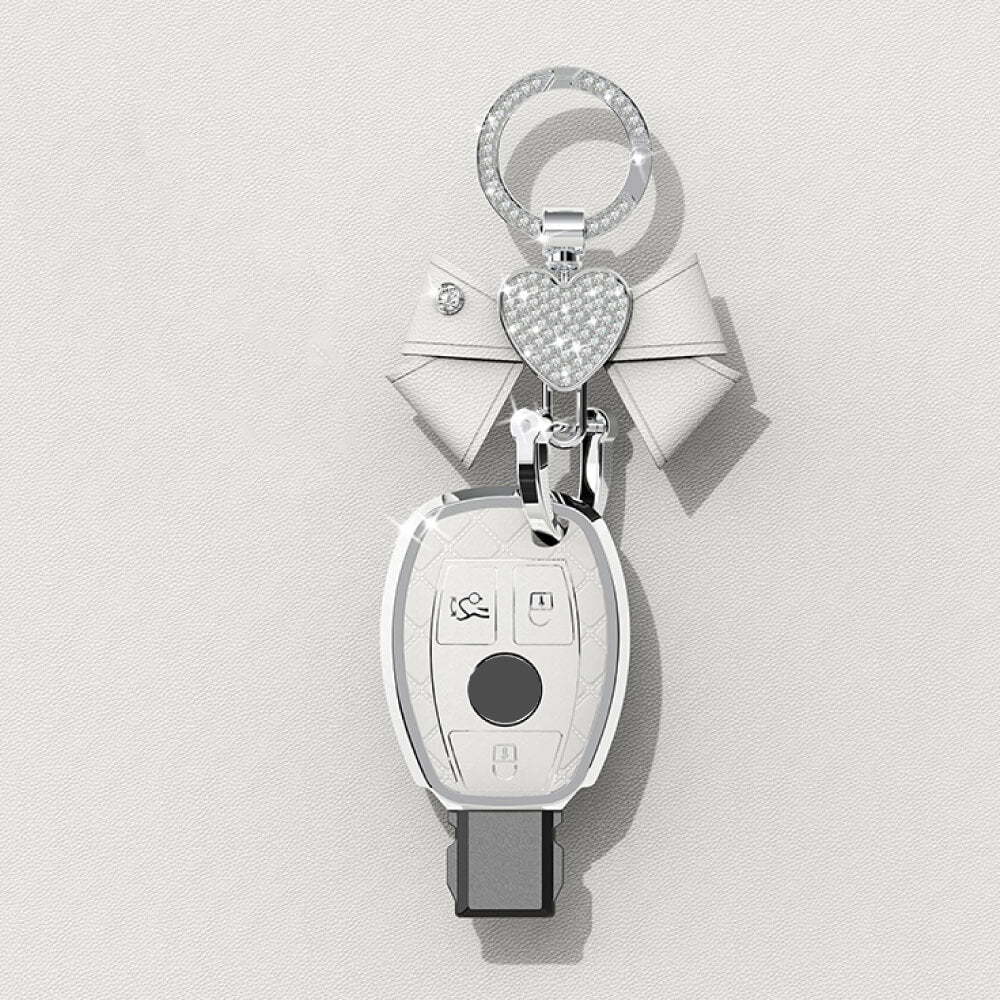 【ベンツ】ミルキーホワイトカラースマートキーケース〔Cタイプ〕