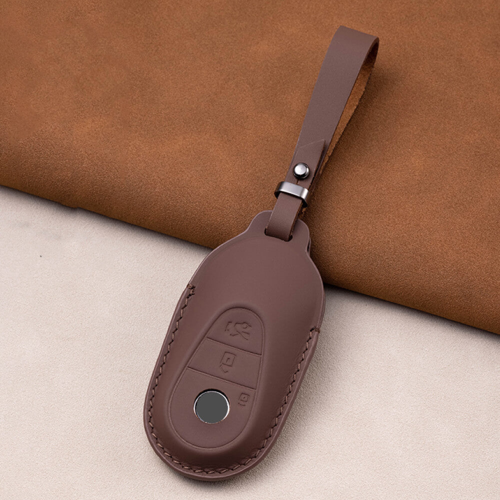 【ベンツ】レザーストラップ付きスマートキーケース〔Aタイプ〕