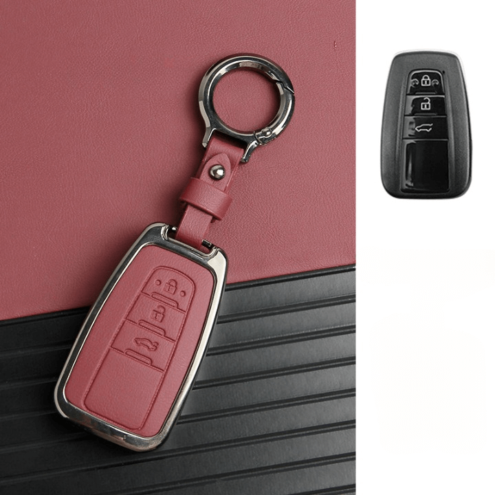 NEW【トヨタ】ウッドデザインレザースマートキーケース〔Fタイプ〕