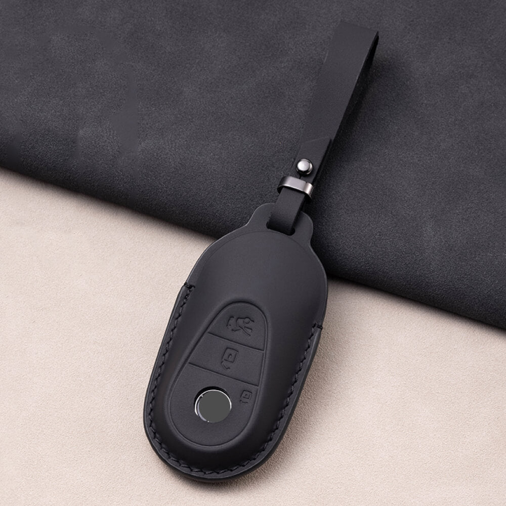 【ベンツ】レザーストラップ付きスマートキーケース〔Aタイプ〕