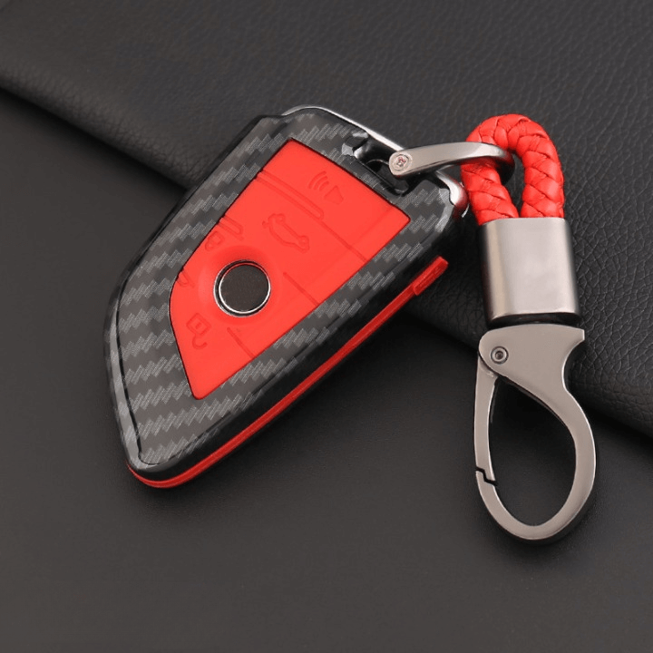 【BMW】バックル付きブラックカバーキーケース【2個セット】〔Aタイプ〕