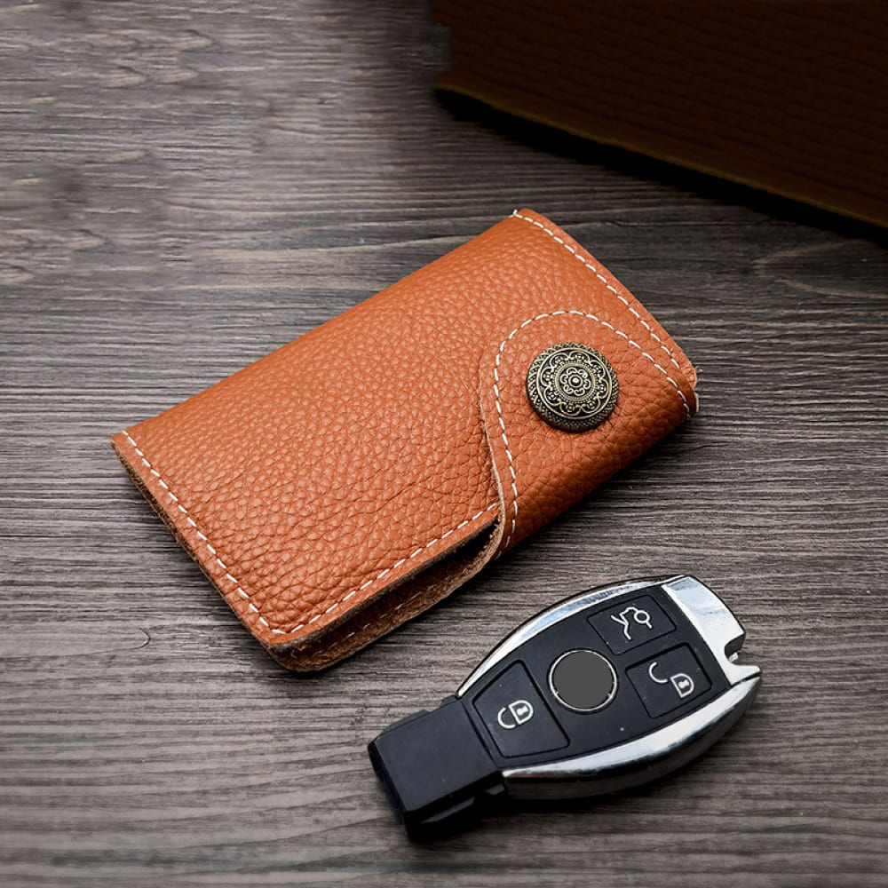 【全車種】レトロモダンレザースマートキーケース
