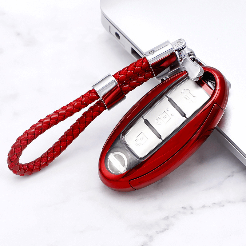 【日産】編み込みストラップ付きシャープデザインキーケース〔Aタイプ〕