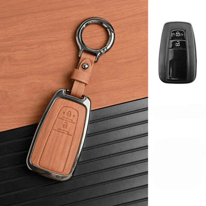NEW【トヨタ】ウッドデザインレザースマートキーケース〔Fタイプ〕
