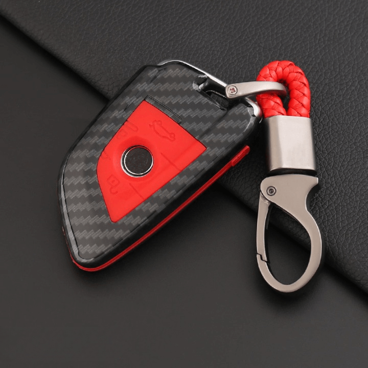 【BMW】バックル付きブラックカバーキーケース【2個セット】〔Aタイプ〕