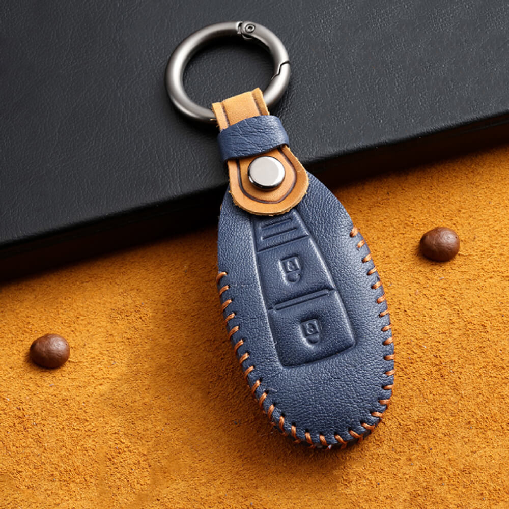 【スズキ】キーリング付きバイカラーレザースマートキーケース〔Cタイプ〕