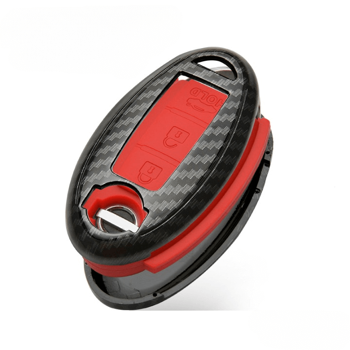 【日産】キーリング付きカーボンスタイルキーケース〔Aタイプ〕