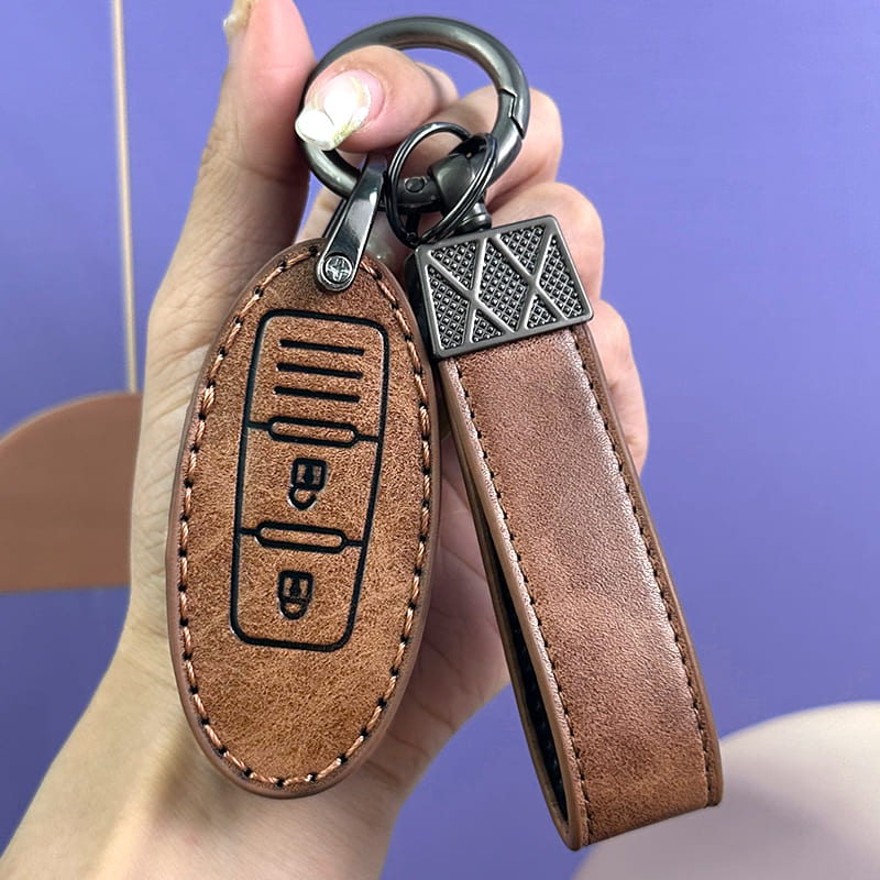 【日産】 アンティーク風 レザースマートキーケース〔Aタイプ〕