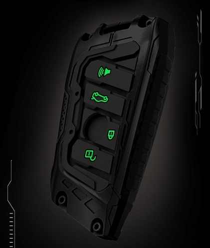 NEW【BMW】リングストラップ付きサイバーデザインキーケース〔Aタイプ〕