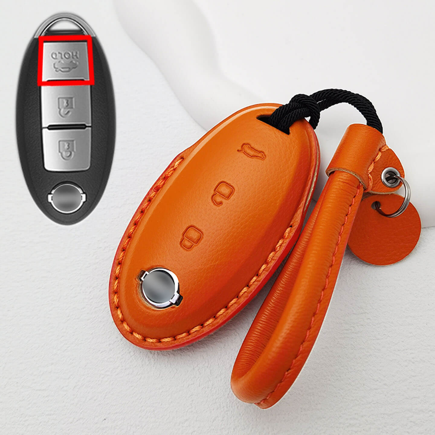 NEW【日産】エレガントオーバルレザースマートキーケース〔Aタイプ〕