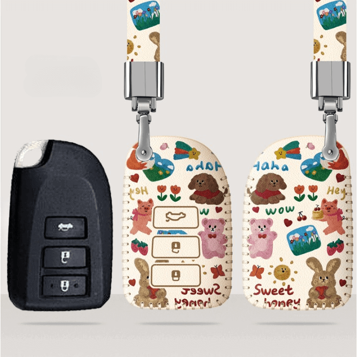 【トヨタ】デフォルメアニマルキーケース【ハイエース】