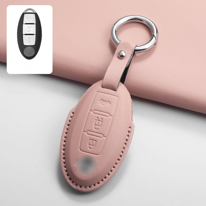 NEW【日産】オーバルデザインレザースマートキーケース〔Aタイプ〕