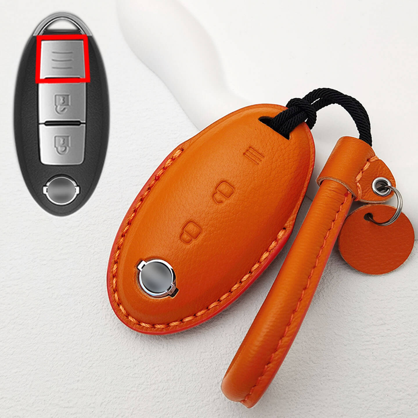 NEW【日産】エレガントオーバルレザースマートキーケース〔Aタイプ〕