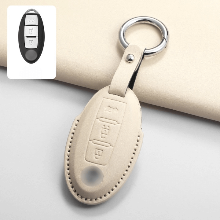 NEW【日産】オーバルデザインレザースマートキーケース〔Aタイプ〕