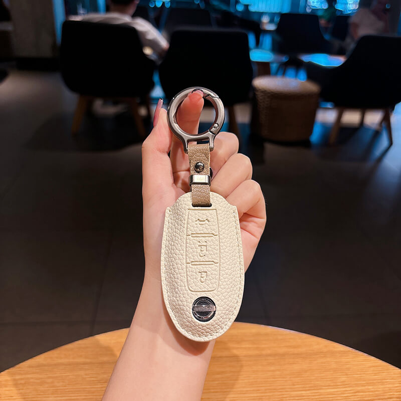 NEW【日産】うちの子チャーム［三毛猫］レザースマートキーケース〔Aタイプ〕