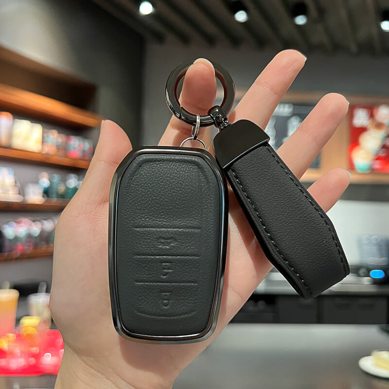 プリウス60系/クラウン220系など対応｜アルミ×レザーのスマートキーケース【トヨタ車用】