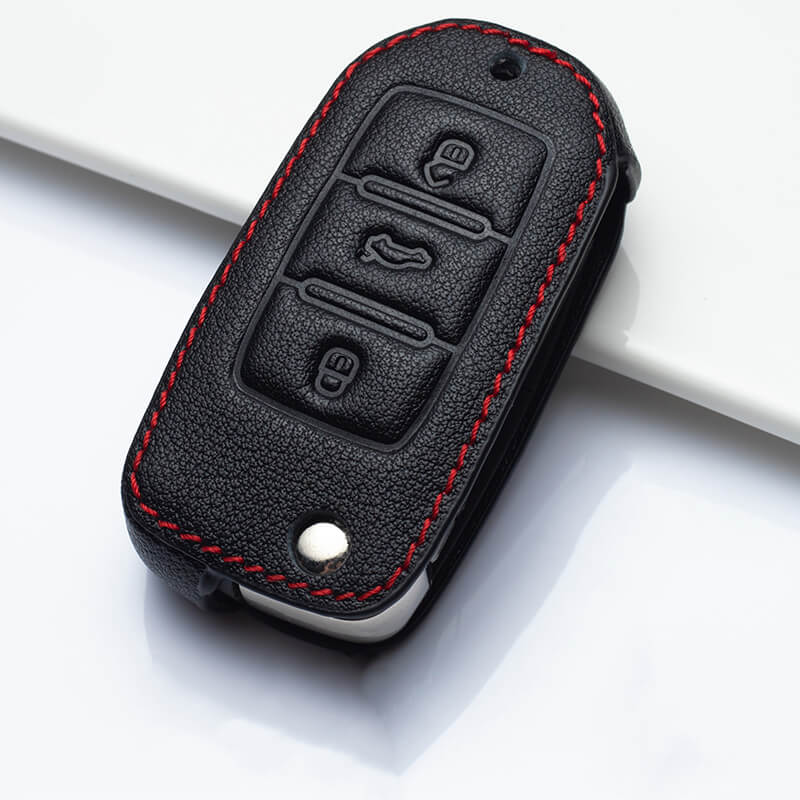 【フォルクスワーゲン】ダークカラーレザースマートキーケース Volkswagen〔Dタイプ〕