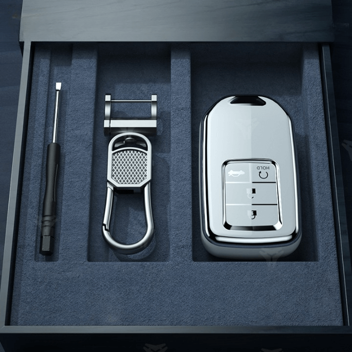 NEW【ホンダ】バックル付きメタルモノクロキーケース 〔Aタイプ〕