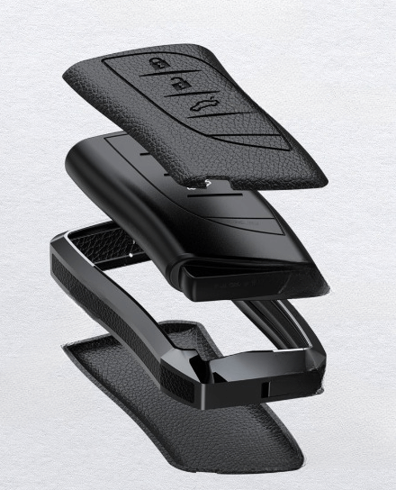 【レクサス】シルバーカバーレザーキーケース 〔Aタイプ〕