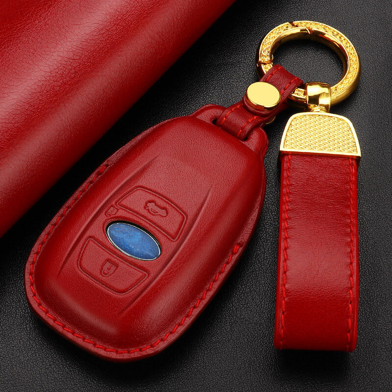 【スバル】キーリング・ストラップ付きレザースマートキーケース〔Bタイプ〕