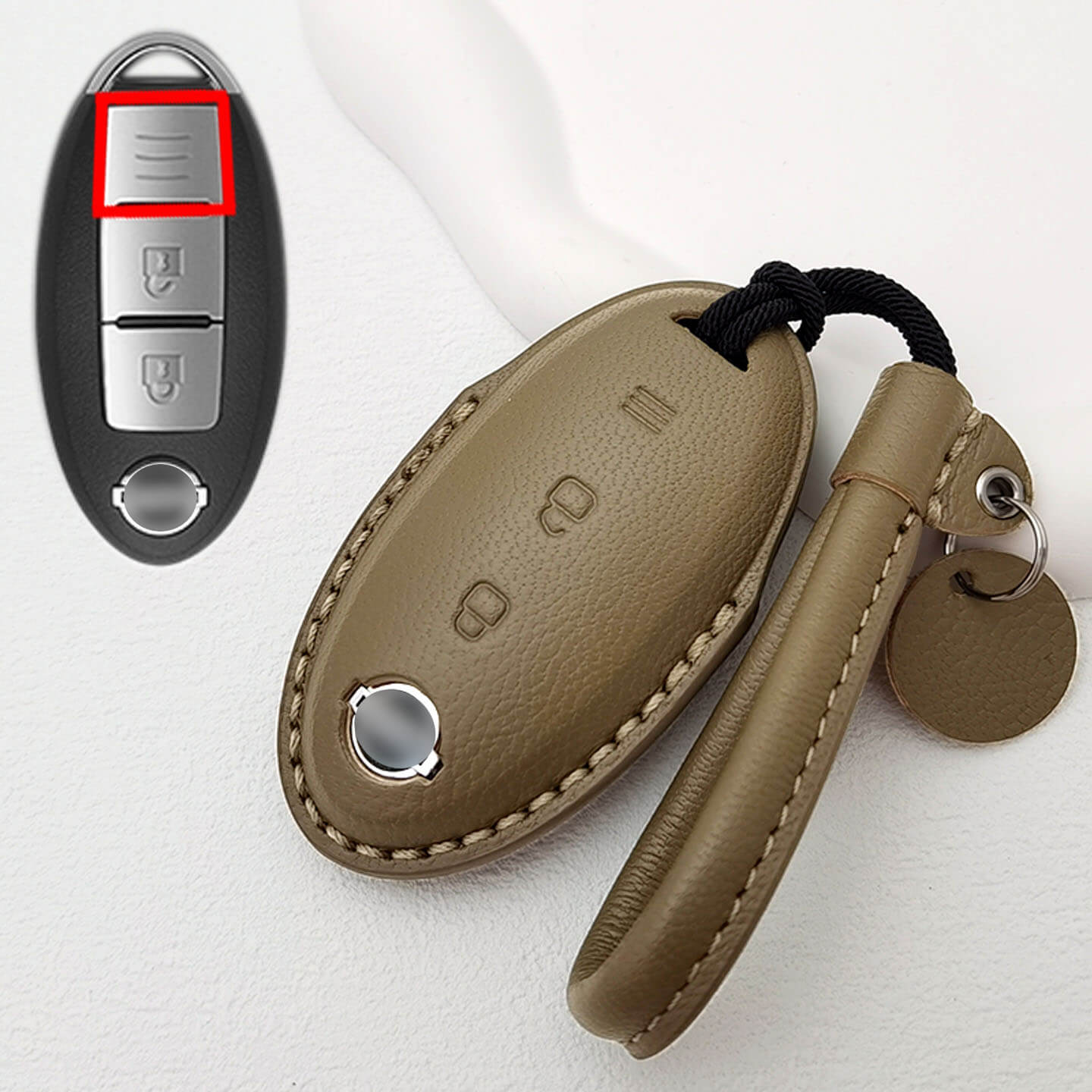 NEW【日産】エレガントオーバルレザースマートキーケース〔Aタイプ〕