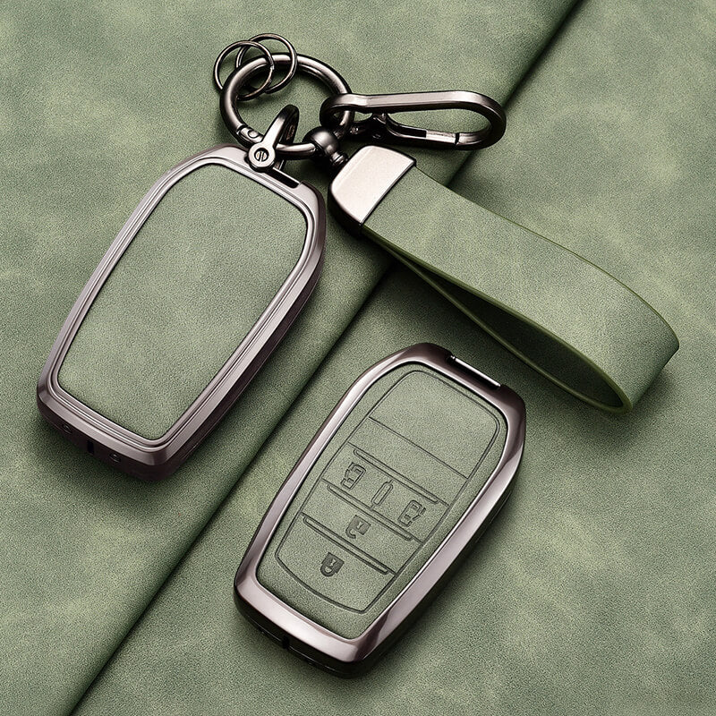 【トヨタ】ストラップ&バックル付きスウェードキーケース〔Eタイプ〕