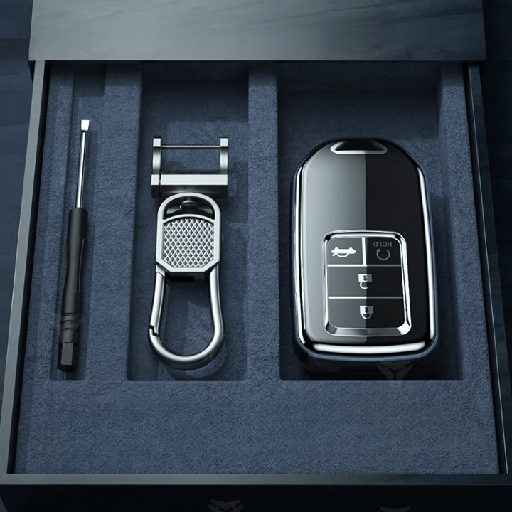 NEW【ホンダ】バックル付きメタルモノクロキーケース 〔Aタイプ〕