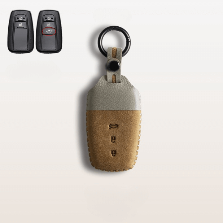 【トヨタ】ツートンカラーレザースマートキーケース〔Fタイプ〕