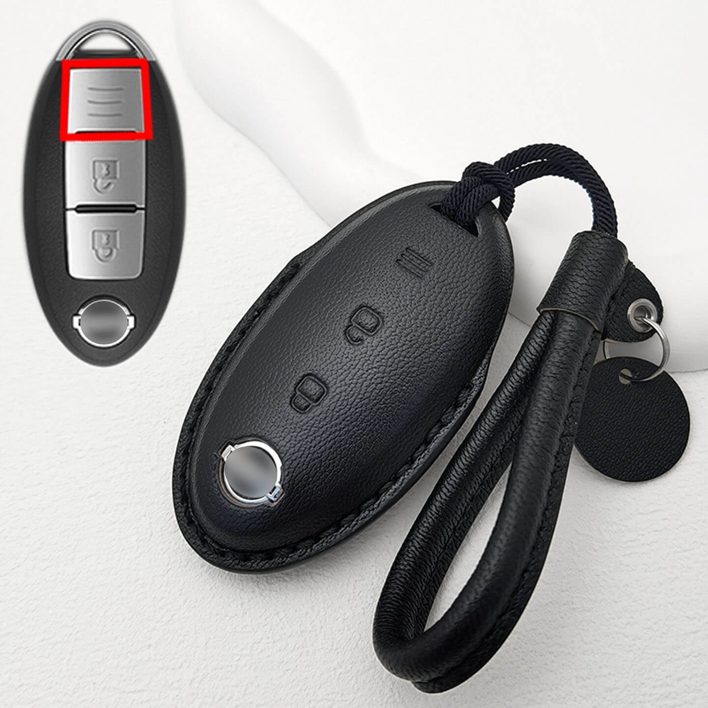 NEW【日産】エレガントオーバルレザースマートキーケース〔Aタイプ〕