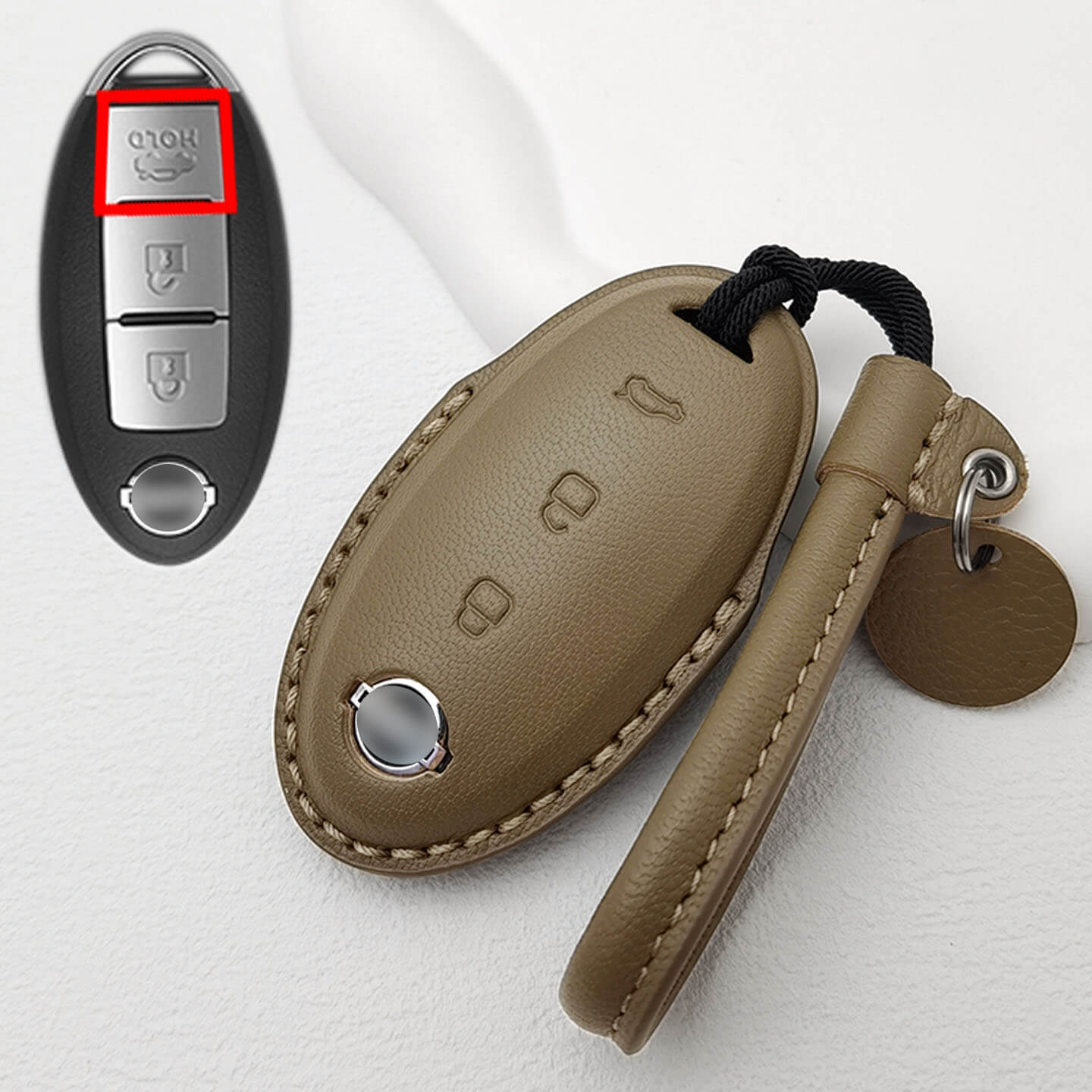 NEW【日産】エレガントオーバルレザースマートキーケース〔Aタイプ〕