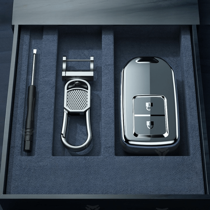 NEW【ホンダ】バックル付きメタルモノクロキーケース 〔Aタイプ〕