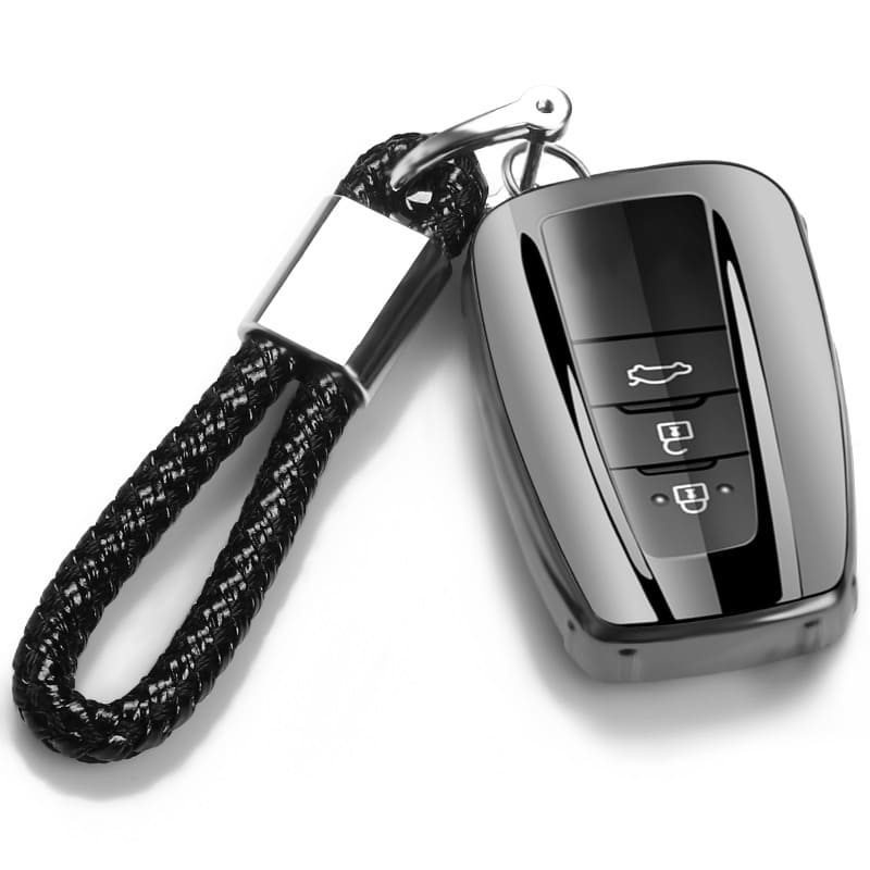 【トヨタ】ストラップ付きTPUスマートキーケース〔Fタイプ〕