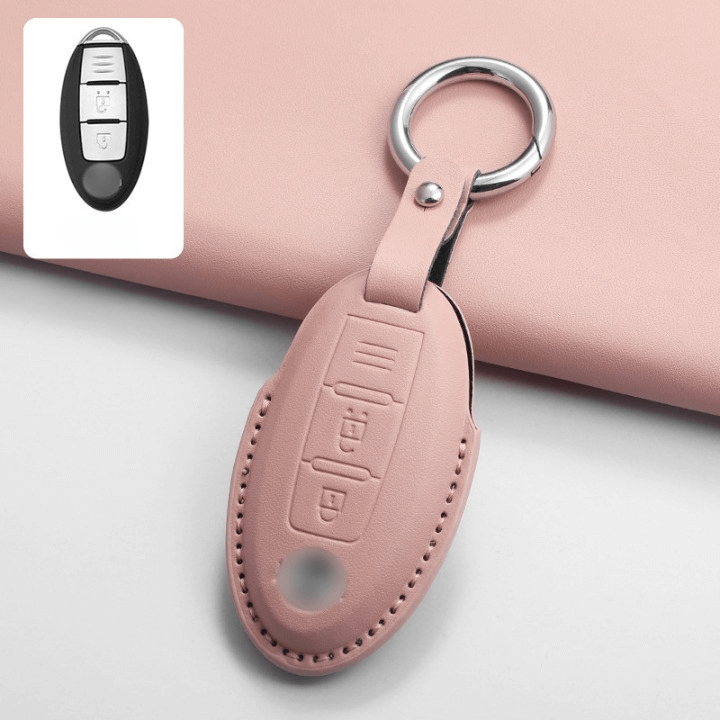 NEW【日産】オーバルデザインレザースマートキーケース〔Aタイプ〕