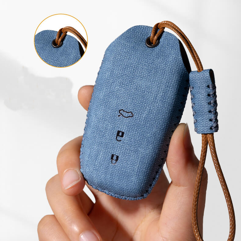 NEW【トヨタ】カラフルステッチレザーキーケース〔Eタイプ〕