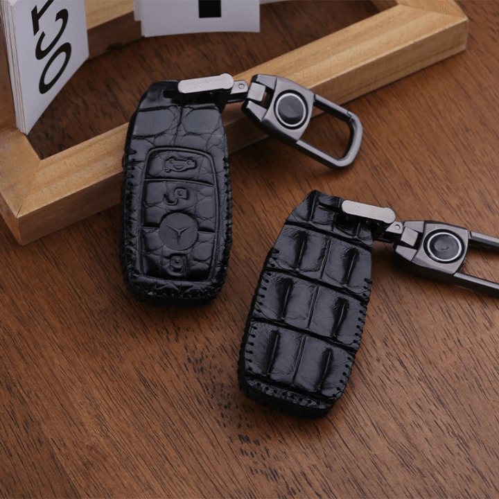 【ベンツ】クラシックデザインクロコレザーキーケース〔Bタイプ〕