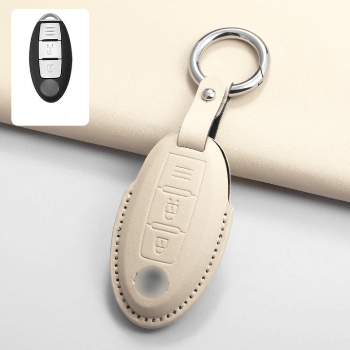 NEW【日産】オーバルデザインレザースマートキーケース〔Aタイプ〕