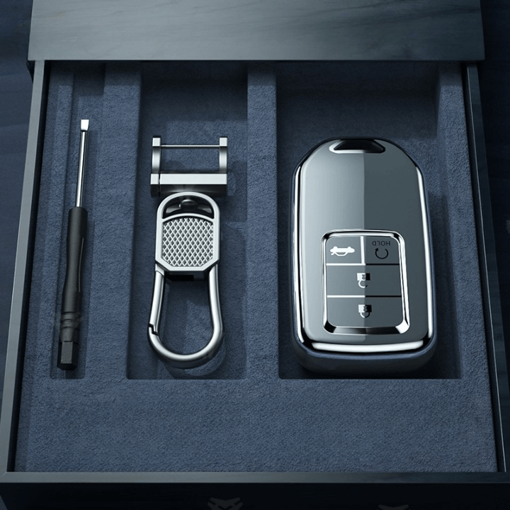 NEW【ホンダ】バックル付きメタルモノクロキーケース 〔Aタイプ〕