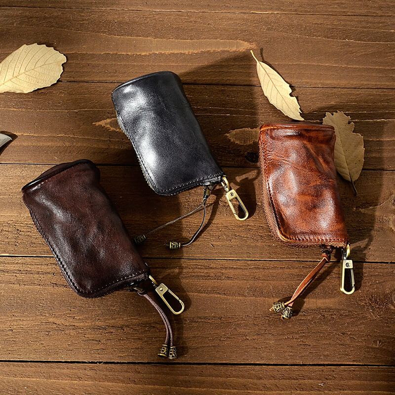 【全車種】レザーマルチ収納スマートキーケース