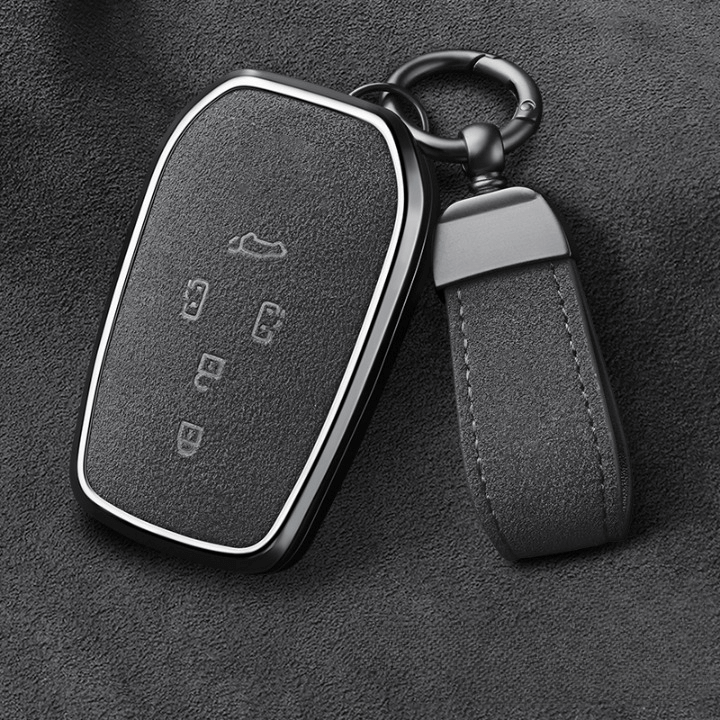 クラウン専用【トヨタ】ストラップ付きプレミアムスウェードスマートキーケース〔Eタイプ〕