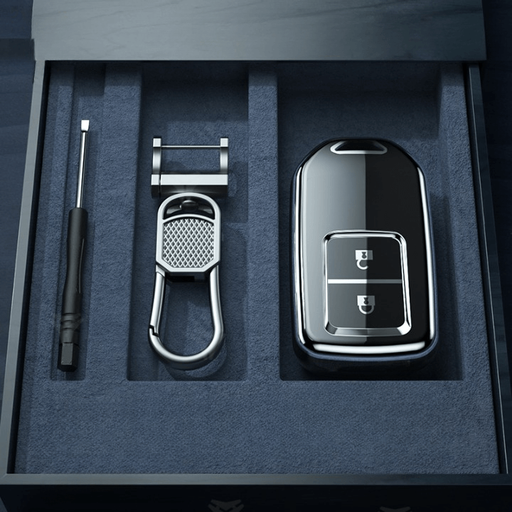 NEW【ホンダ】バックル付きメタルモノクロキーケース 〔Aタイプ〕