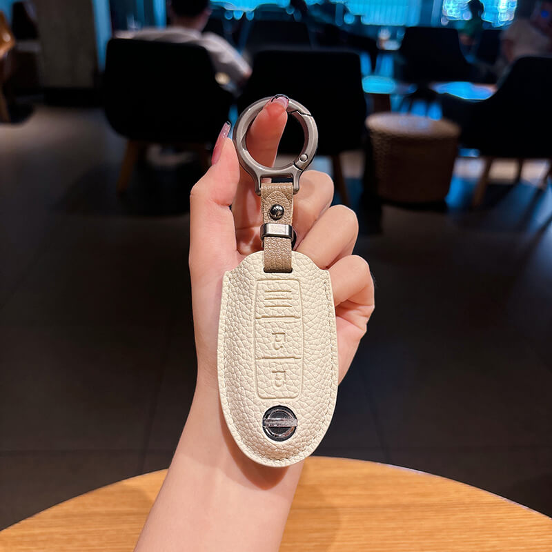 NEW【日産】うちの子チャーム［三毛猫］レザースマートキーケース〔Aタイプ〕