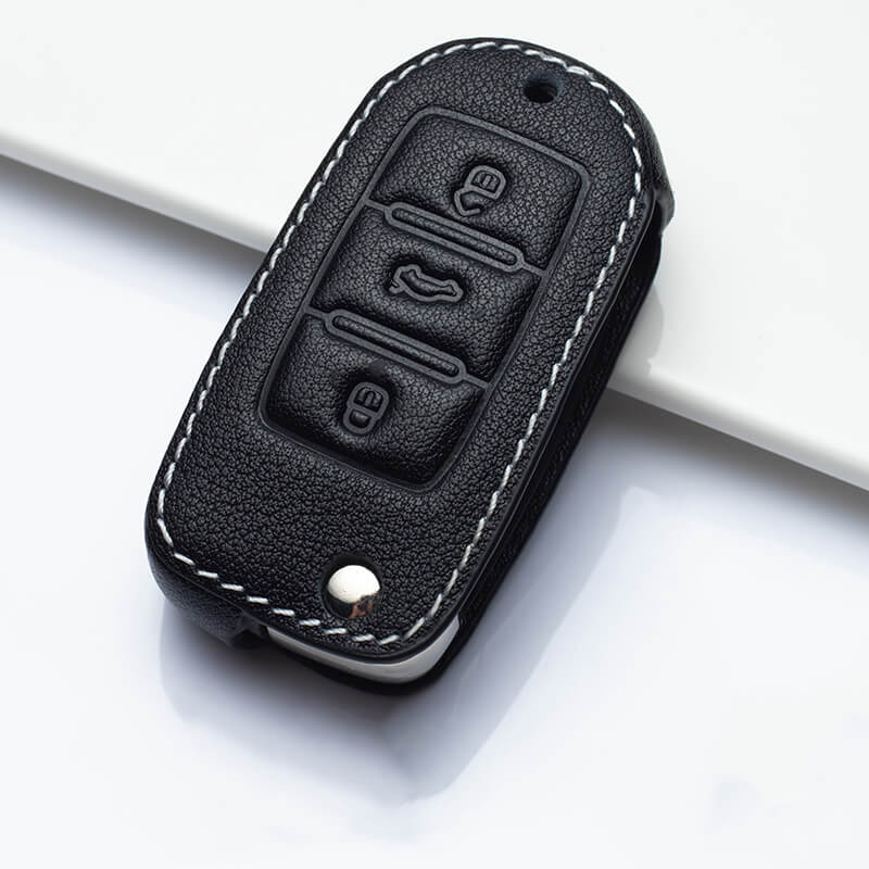 【フォルクスワーゲン】ダークカラーレザースマートキーケース Volkswagen〔Dタイプ〕